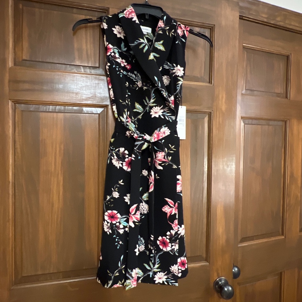 Calvin Klein Floral Dress Petite